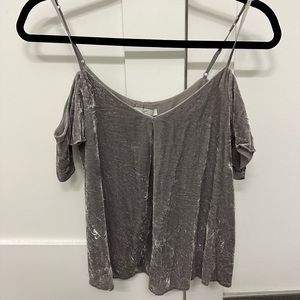 Joie Velvet Cold Shoulder Tank